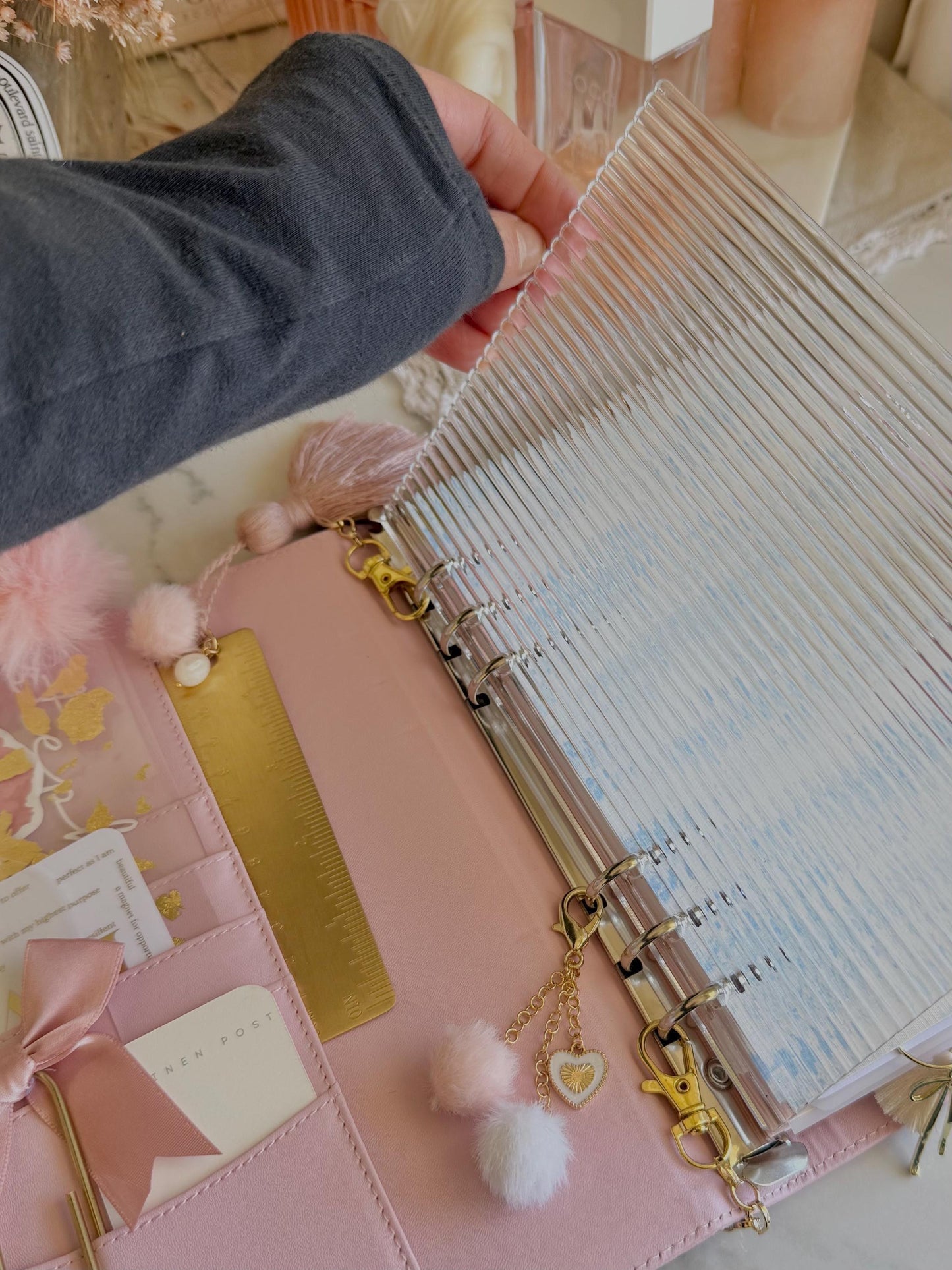 Fluted Acrylic Planner Dashboard, Textured (Fits A5 and A6 Planners)