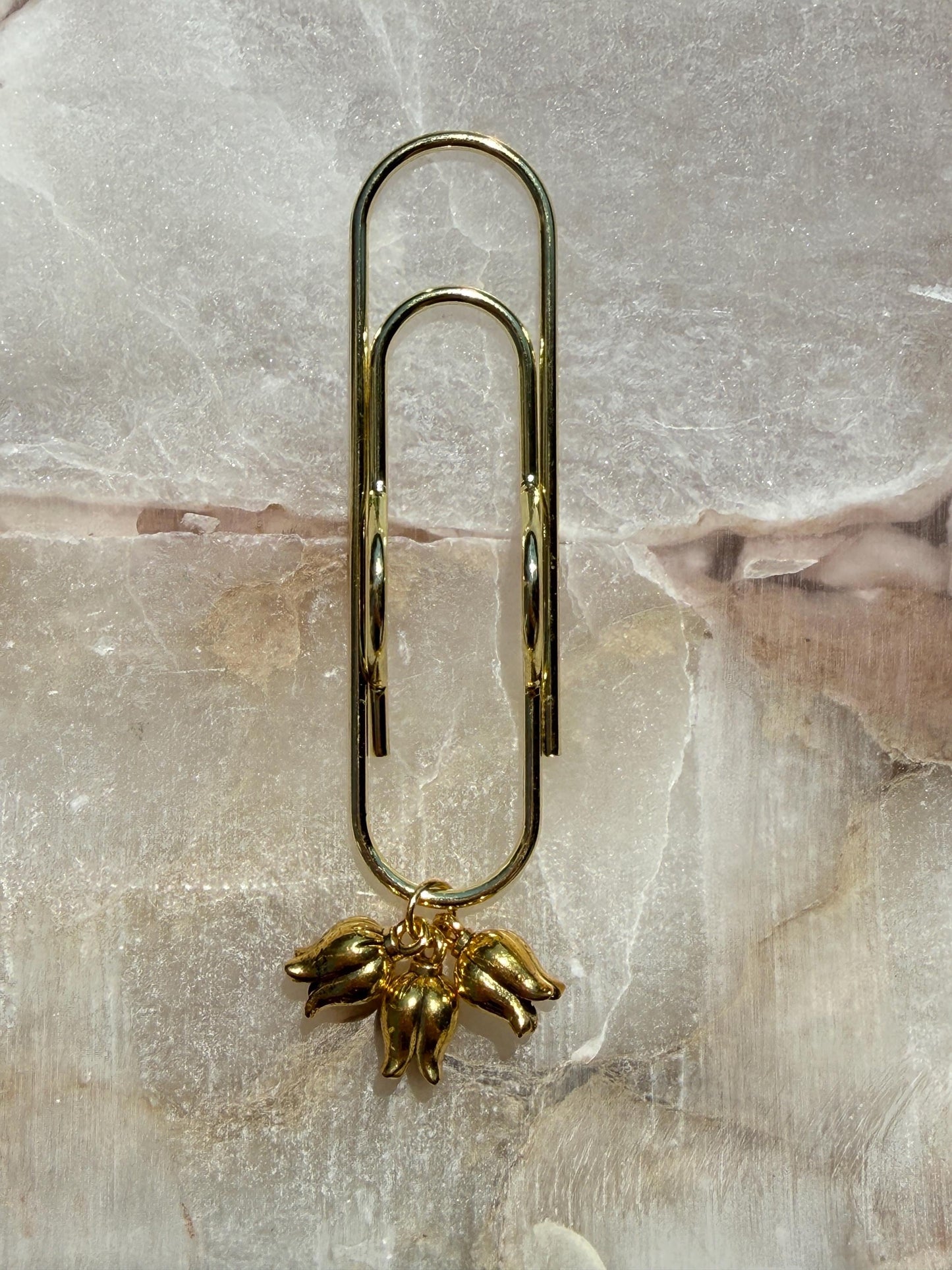 Set of 2 planner clips, summer journal accessories, pen holder, floral planner charms
