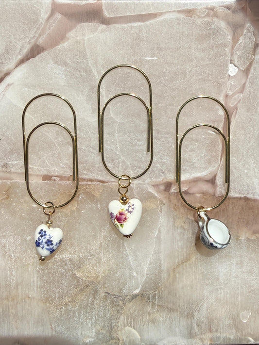Porcelain Charm Planner Clip Set