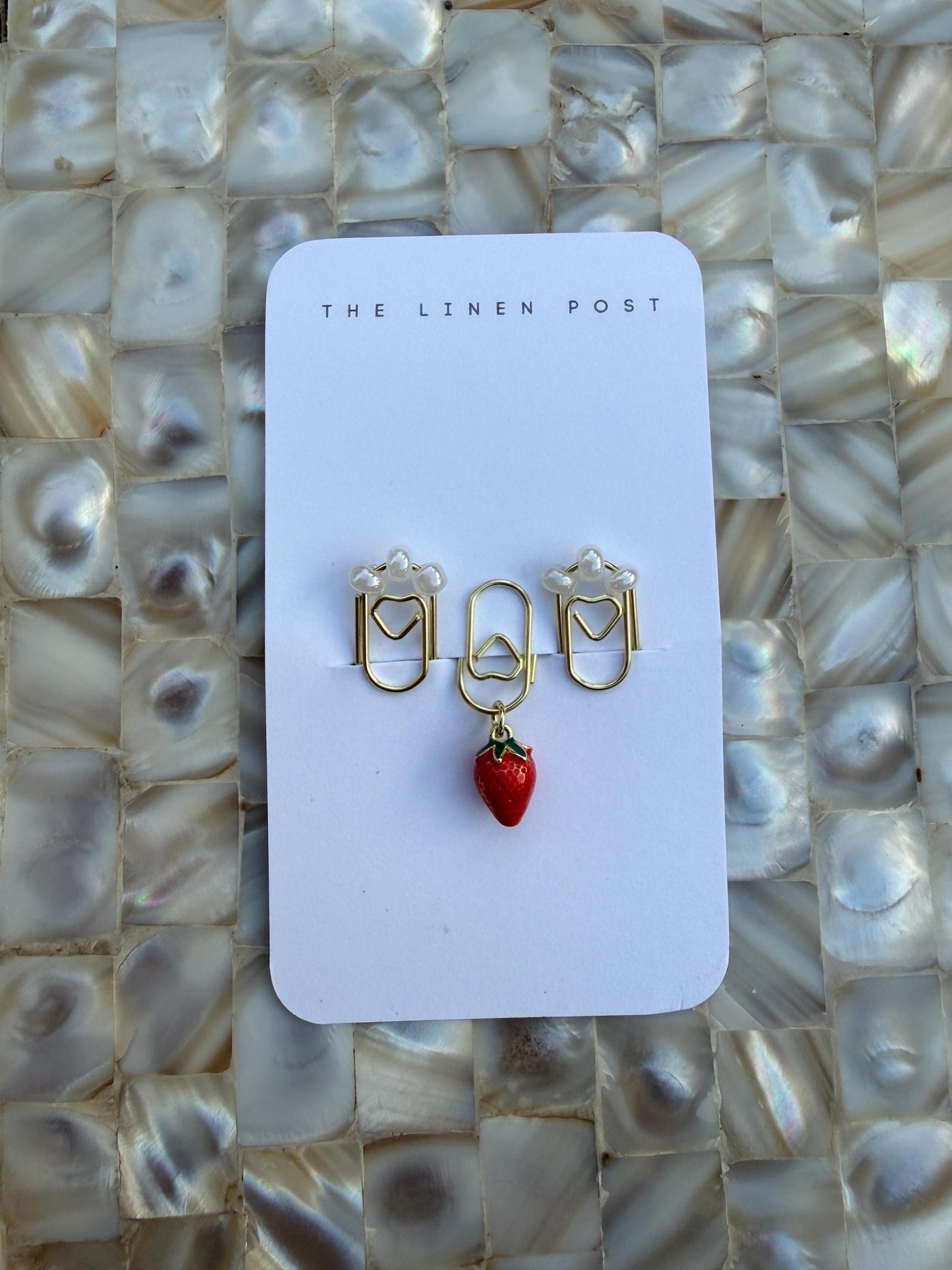 Mini Gold Paper Clips | Gold Plated Cute Stationary Paperclips | Planner Accessories | Heart Shaped Journal Charm | Office Supplies | summer