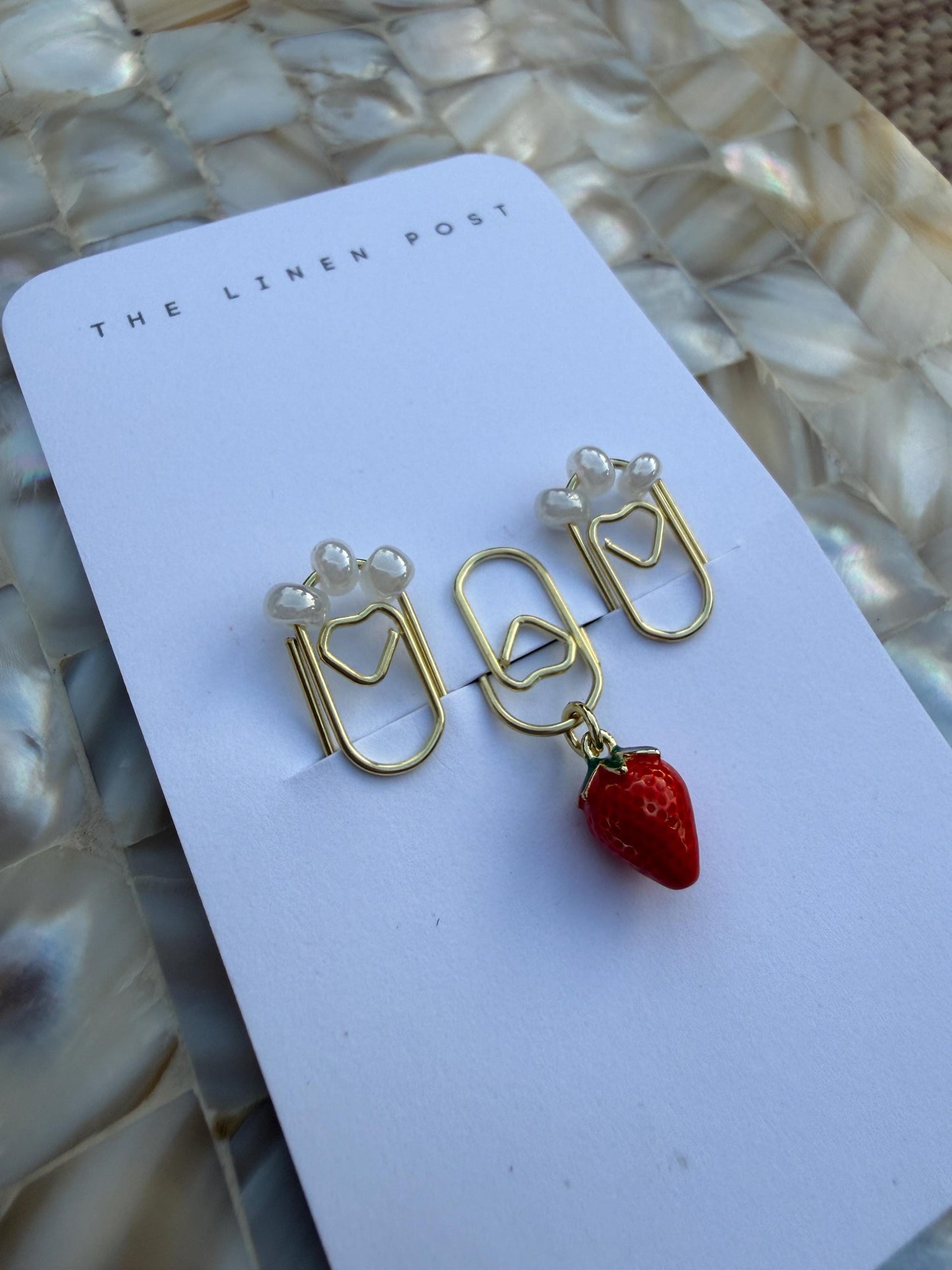 Mini Gold Paper Clips | Gold Plated Cute Stationary Paperclips | Planner Accessories | Heart Shaped Journal Charm | Office Supplies | summer