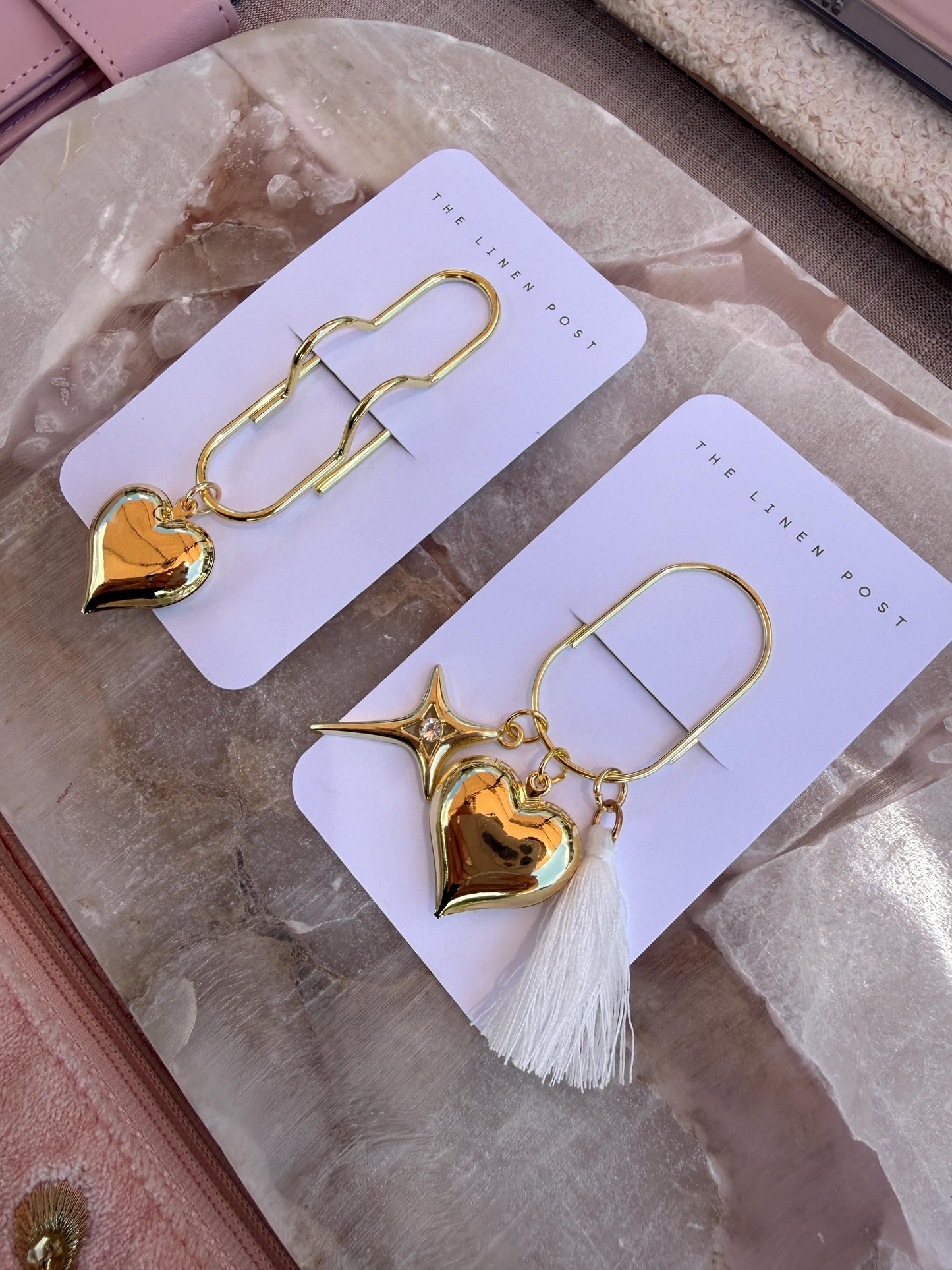 Planner paper clip, Planner charms, jumbo paper clip for notebook, Journal, decor, planner, decor, stationary charms, Gold planner
