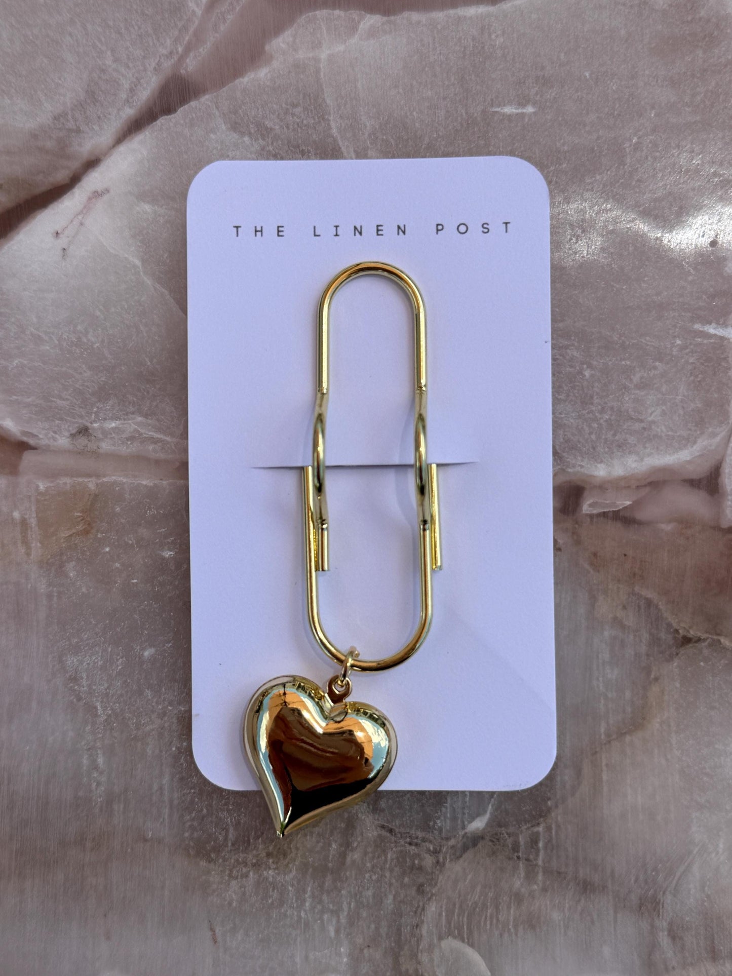 Set of 2 planner clips, summer journal accessories, pen holder, heart planner charm, planner decor, notebook accessories