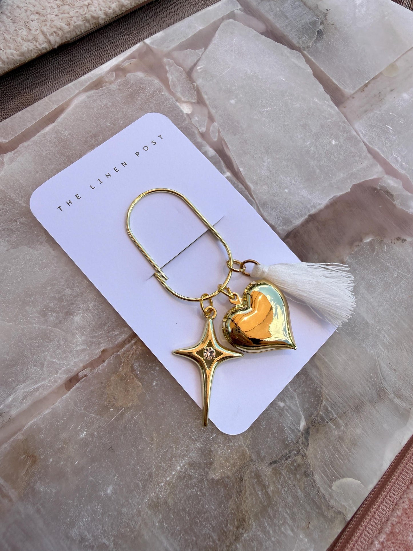 Planner paper clip, Planner charms, jumbo paper clip for notebook, Journal, decor, planner, decor, stationary charms, Gold planner