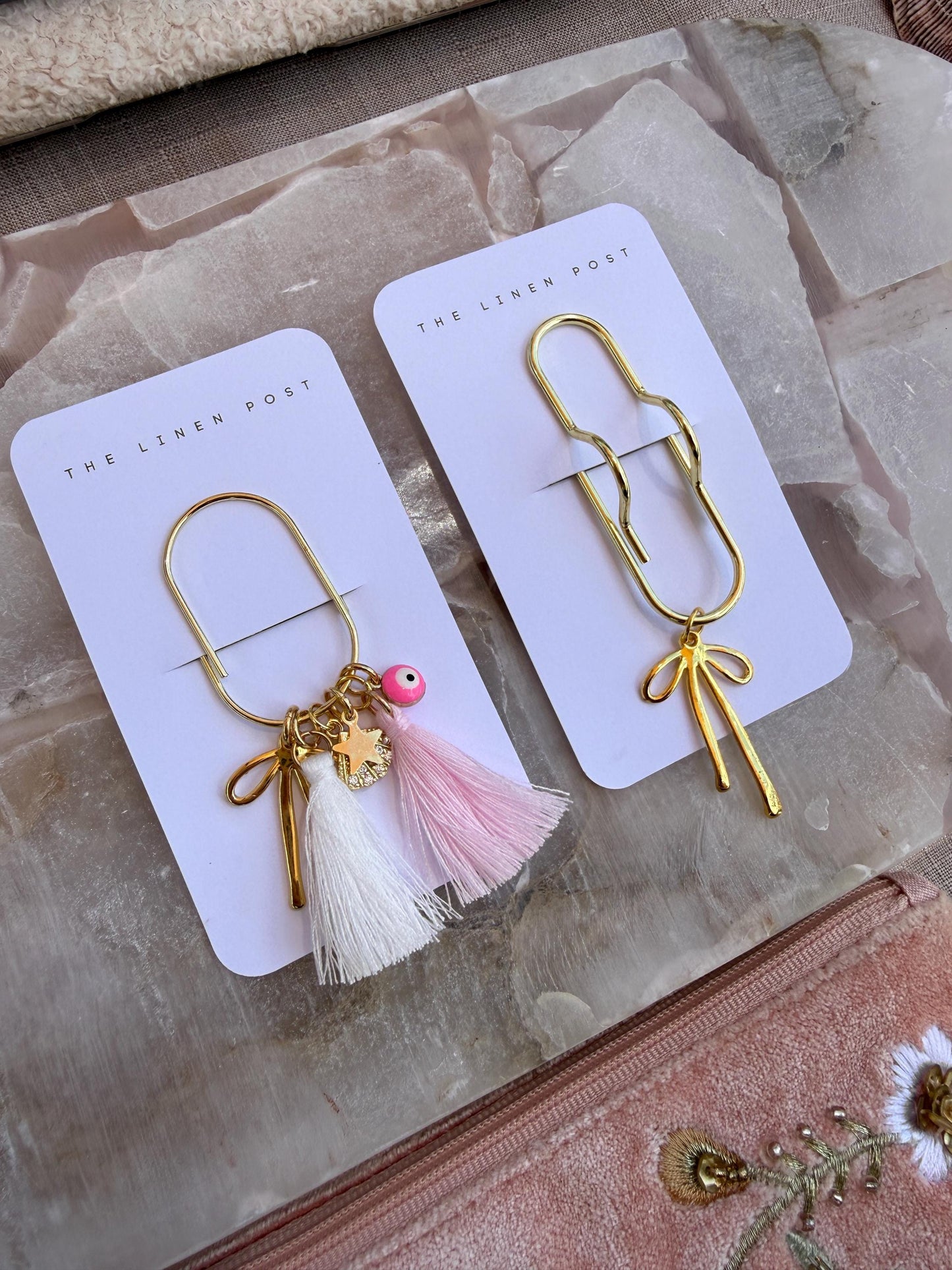 Planner paper clip, planner charm, planner accessory, notebook decor, charm for journal, jumbo clip for travelers journal