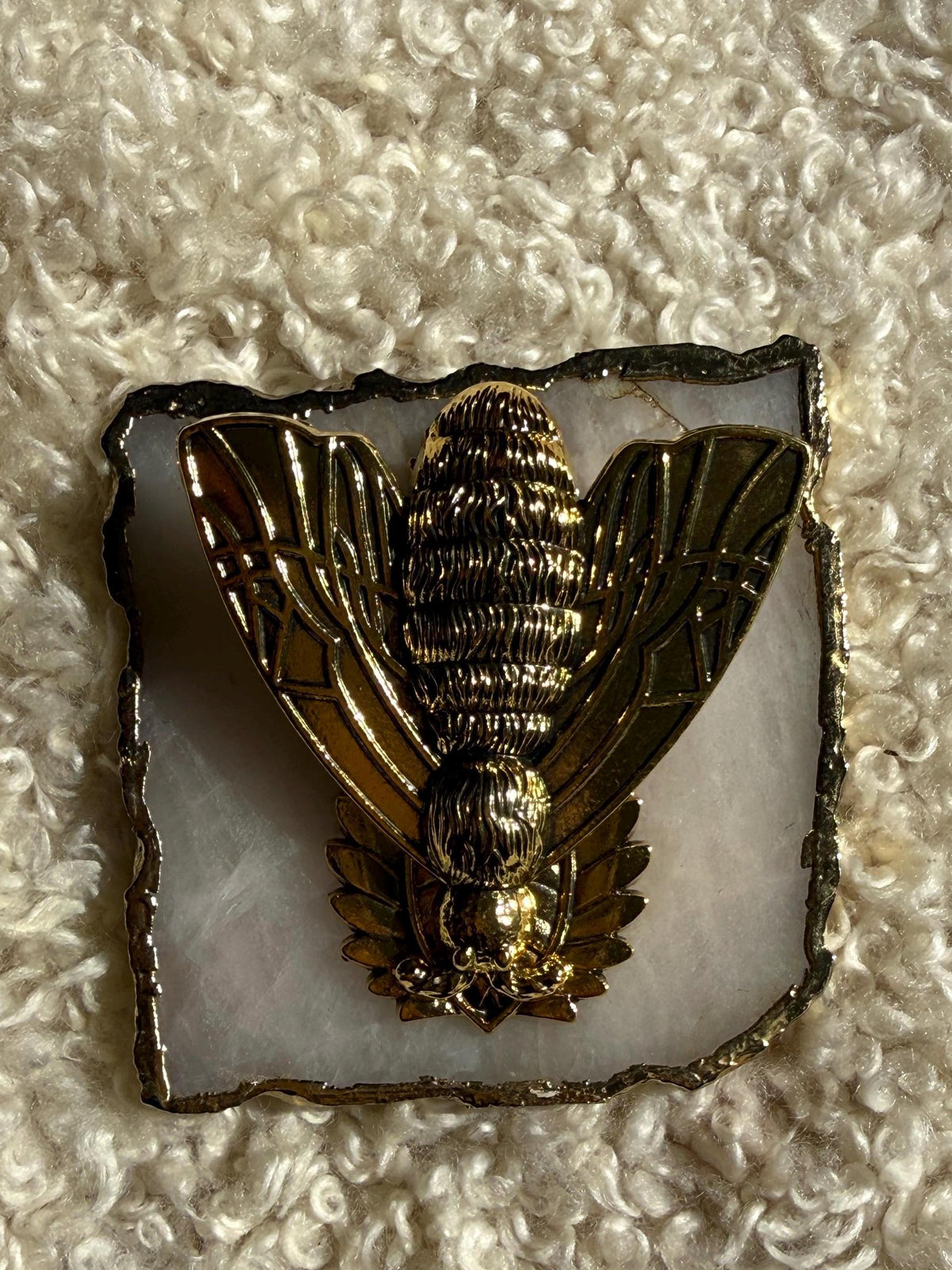 Vintage Brass Bee Clip