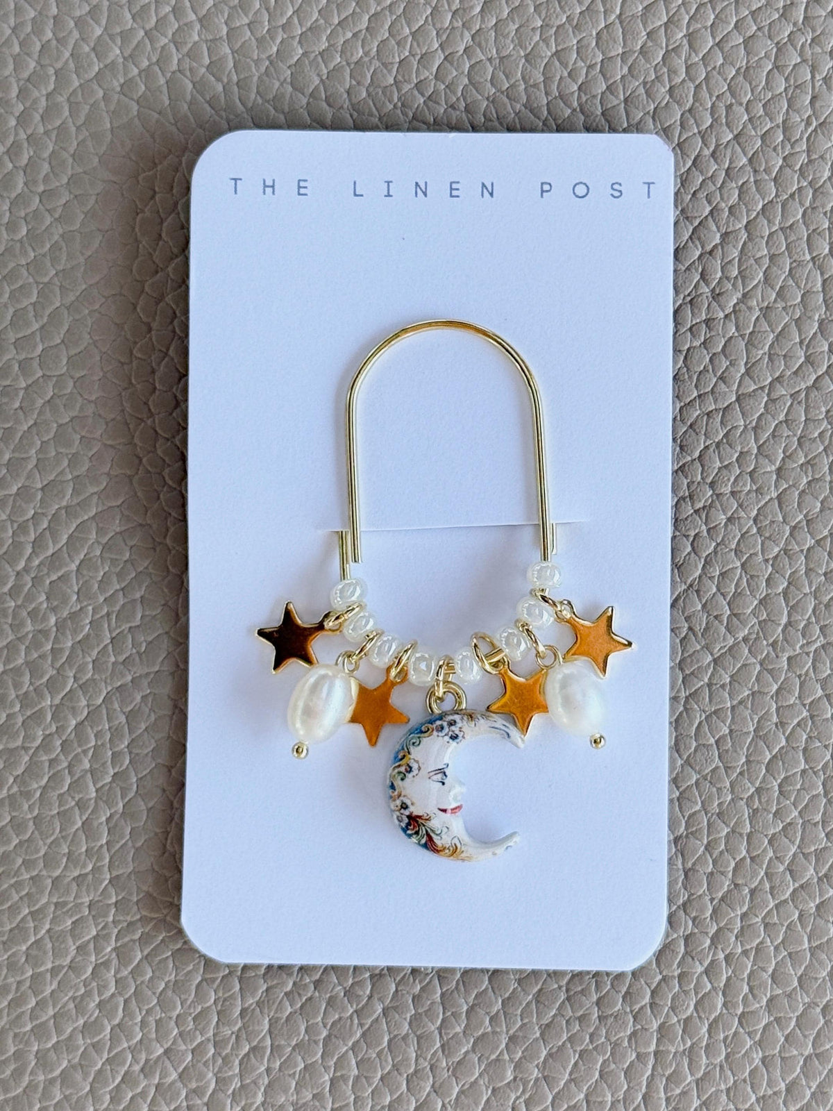 Gold Moon & Pearl Planner Clip