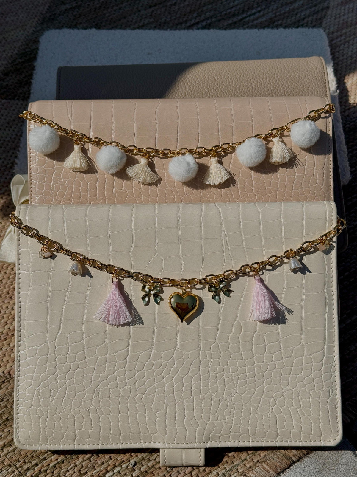 Pink Heart Planner Chain