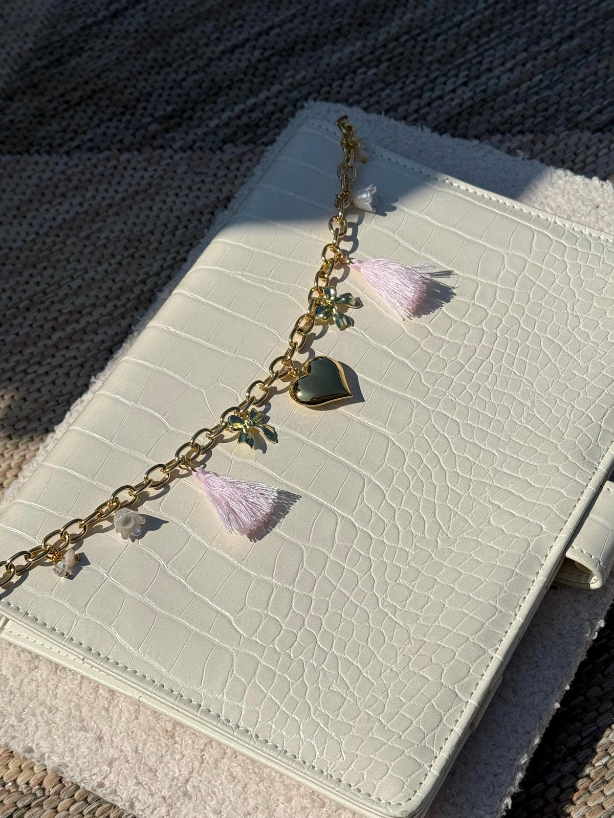 Pink Heart Planner Chain