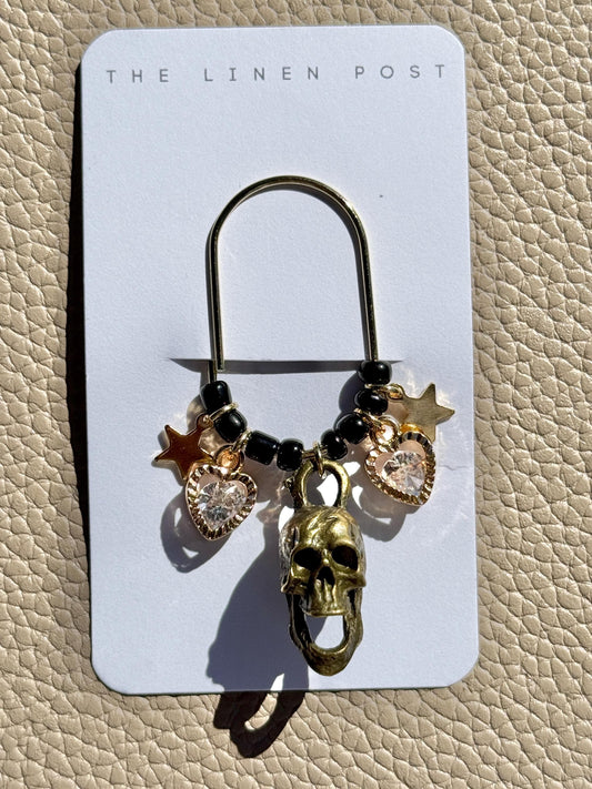 Halloween Skull Charm Planner Clip