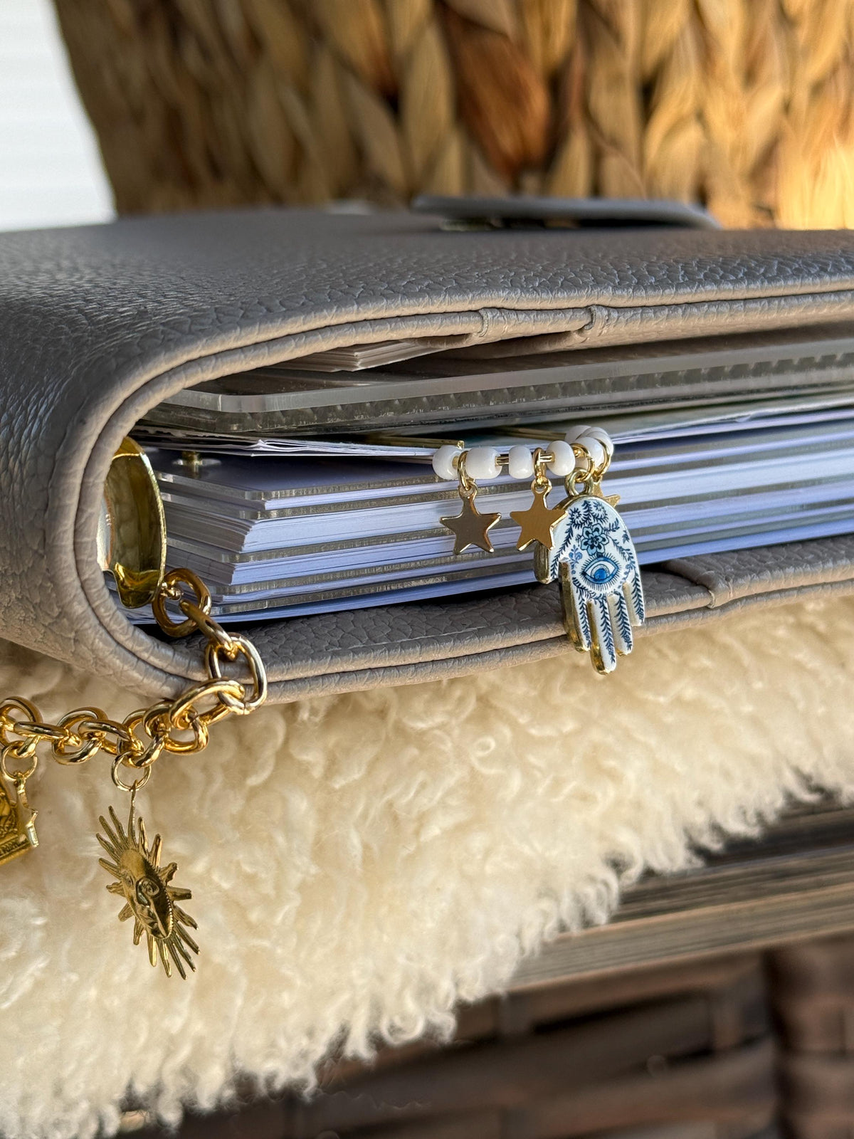 Blue Hamsa & Star Planner Clip